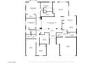Detailed floor plan showcasing the layout and dimensions of the home, including bedrooms, bathrooms, and living spaces at 7228 Fern Meadow St, Las Vegas, NV 89149