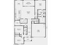 Layout showcasing an open-concept floorplan with bedrooms, bathrooms, kitchen, and garage at 4365 E Murlo Rd, Pahrump, NV 89061