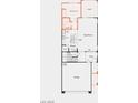 Detailed first floor plan showcasing the kitchen, great room, garage, and entry at 1555 Pacific Baza St, Las Vegas, NV 89138