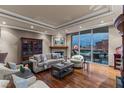Bright living room with floor to ceiling windows showcasing city views and plush seating at 2877 Paradise Rd # 2602, Las Vegas, NV 89109