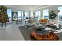 Spacious living room with floor-to-ceiling windows showcasing city views and modern decor at 3750 Las Vegas Blvd # 4303, Las Vegas, NV 89158