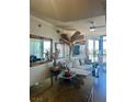 Modern living room with stylish decor, comfortable seating, and a beautiful view at 200 W Sahara Ave # 3510, Las Vegas, NV 89102