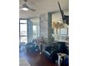 Chic living space featuring modern seating, decorative columns, and expansive windows at 200 W Sahara Ave # 3510, Las Vegas, NV 89102