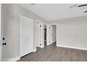 Bedroom with painted walls, vinyl floors, and closet at 417 N Lamb Blvd # E, Las Vegas, NV 89110