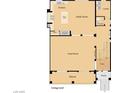 Living level floor plan showcasing a kitchen, great room, Gathering room, balcony and porch at 6507 Creekside Cellars Ct, Las Vegas, NV 89139