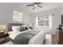 Cozy bedroom with soft carpet, natural light, and comfortable bed at 3318 N Decatur Blvd # 1020, Las Vegas, NV 89130