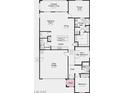 Detailed floor plan showing layout with a gathering room and primary suite at 4130 E Brusca Way, Pahrump, NV 89061