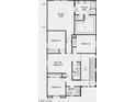 Floor plan of the second floor of the house, showcasing the bedroom, bathrooms, and loft at 66 Via Montoro, Henderson, NV 89015