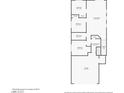 First floor plan showcasing bedrooms, living room, and garage layout at 8745 Dodds Canyon St, Las Vegas, NV 89131