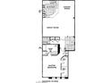 Second floor plan with kitchen, dining room, living room, Primary bedroom and bath at 8745 Dodds Canyon St, Las Vegas, NV 89131