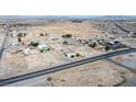 Wide aerial shot of the property and neighborhood at 2440 Homestead Rd, Pahrump, NV 89048
