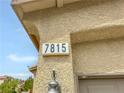 Close-up of the house number '7815' displayed on the exterior of the residence at 7815 Shingle Beach St, Las Vegas, NV 89166