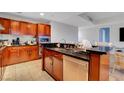Cherry cabinets, stainless appliances, granite counters: this kitchen has it all at 4525 Dean Martin Dr # 2109, Las Vegas, NV 89103