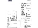 Detailed floor plan showcasing a spacious open-concept living area with a large kitchen and a 3-car garage at 1206 Dre Harbor Pl. Ln # 84, North Las Vegas, NV 89084