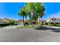 Lovely single-story home with a manicured lawn, mature trees, and a wide driveway at 2345 Villandry Ct, Henderson, NV 89074