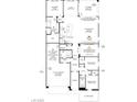 Detailed floor plan showcasing the layout of the home with multiple bedrooms, bathrooms, and an open concept living space at 119 Colantonio Ct, Las Vegas, NV 89138