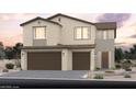 Charming two-story home with a three car garage, neutral stucco, and dark brown accents at 390 Arizona St # Lot 9, Boulder City, NV 89005