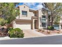 Inviting two-story home with a two-car garage, tile roof, and well-maintained landscaping at 4016 Owlshead Mountain St, Las Vegas, NV 89129