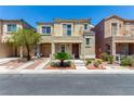 Charming two-story home with a front patio and a balcony on the second floor at 6308 Anticline Ave, Las Vegas, NV 89139