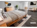 Modern bedroom with hardwood floors and a spacious layout at 9384 Hosner St, Las Vegas, NV 89178