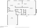 Detailed floor plan of the house layout showcasing the Gathering room, kitchen, bathrooms, garage, and living room at 2614 Capistrano Ave, Las Vegas, NV 89121