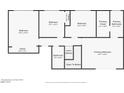 Upstairs floor plan featuring bedrooms, closets, and bathrooms at 2614 Capistrano Ave, Las Vegas, NV 89121