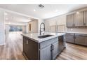 Stylish kitchen island featuring modern fixtures, and open floor plan at 9314 Observatory St, Las Vegas, NV 89143