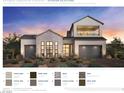 Inviting two-story home showcasing a modern design, neutral color palette, and two-car garage, perfect for comfortable living at 301 Talon Heights St, Las Vegas, NV 89138