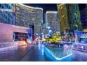 Striking view of Gallery Row Crystals entrance with modern art and contemporary architecture at 3726 Las Vegas Blvd # 3105, Las Vegas, NV 89158