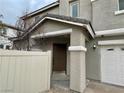 Inviting front entrance with covered porch and well-kept landscaping at 11953 Haven St, Las Vegas, NV 89183