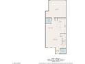 Floor plan showing the layout of the lower level featuring the living room, dining room, kitchen and garage at 2878 Via Firenze, Henderson, NV 89044