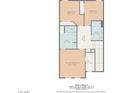 Floor plan showing the layout of the upper level featuring bedrooms and bathrooms at 2878 Via Firenze, Henderson, NV 89044