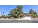 Lovely single-story home with a large mature trees, complemented by a well-kept yard and a long driveway at 7460 Buckskin Ave, Las Vegas, NV 89129