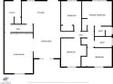 Detailed floor plan illustrating the layout of the home, including bedrooms, bathrooms, and living areas at 4425 Sherrill Ave, Las Vegas, NV 89110