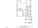 Detailed floor plan showcasing the layout of the first floor, including dimensions and room names at 30 Hilltop Crest St, Henderson, NV 89011