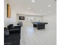 Bright and airy game room with a pool table, modern decor, and ample space for recreation at 3047 Van Buskirk Cir, Las Vegas, NV 89121