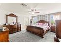 Spacious main bedroom featuring ample closet space and plenty of natural light at 9161 Rolling Sky Dr, Las Vegas, NV 89178