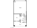 Detailed floorplan showcasing the layout of the lower level, including the garage and den at 5872 Wisteria Walk, Las Vegas, NV 89148