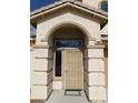 Close up of the front entrance to the home with address clearly visible above the doorway at 2905 Shimmering Bay St, Laughlin, NV 89029