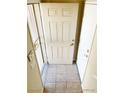 Clean foyer with tile floors and a convenient coat closet at 10190 Deerfield Beach Ave # 202, Las Vegas, NV 89129