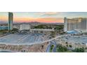 See the expansive parking near the property with a monorail and surrounding entertainment at 2777 Paradise Rd # 2001, Las Vegas, NV 89109