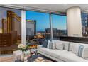 Stunning city view from the living room windows at 3726 Las Vegas Blvd # 606, Las Vegas, NV 89158