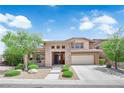 Charming two-story home with a neatly manicured front yard and inviting curb appeal at 5542 Oak Bend Dr, Las Vegas, NV 89135
