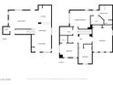 Detailed floor plan showcasing the layout of the home's two stories with multiple rooms at 9053 Starling Wing Pl, Las Vegas, NV 89143