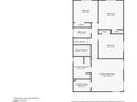 Layout showing the second floor, including the bedrooms, bathrooms and closet space at 1345 Stokes St, Las Vegas, NV 89110