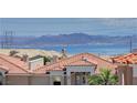 Rooftop view of a Lake Mead landscape with blue skies and mountains in the distance at 144 Desert Valley Dr, Boulder City, NV 89005