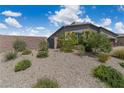 Low maintenance desert landscaping, including rock cover and native plants at 5264 Mystic Ivy Dr, Las Vegas, NV 89149