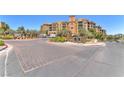 View of the stone sign, entrance to private residences at 30 Strada Di Villaggio # 441, Henderson, NV 89011