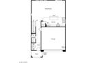 First floor floor plan featuring the garage, kitchen, great room, and entry at 4205 Mount Bonnell Ave, North Las Vegas, NV 89081