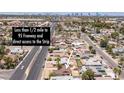 Aerial view highlighting the home's proximity to the 95 Freeway and the Strip at 4516 E Flamingo Rd, Las Vegas, NV 89121